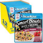 StarKist Smart Bowls Spicy Pepper, 4.5 oz Pouch (Pack of 12) – Features Rice & Beans with Wild Caught Light Tuna