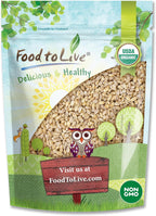 Food to Live Organic Pearl Barley, 3 Pounds – Non-GMO, Polished Unhulled Barley, Kosher, Vegan, Bulk. Cooks Faster than Hulled Barley. Rich in Fiber, Selenium. Great for Hot Cereal, Salads, Stews
