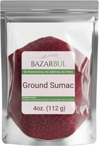 BAZARBUL Pure Sumac Spice Powder, 100% Authentic Turkish Seasoning, Non-GMO, No Salt Added, Organic, 4 oz Resealable Bag