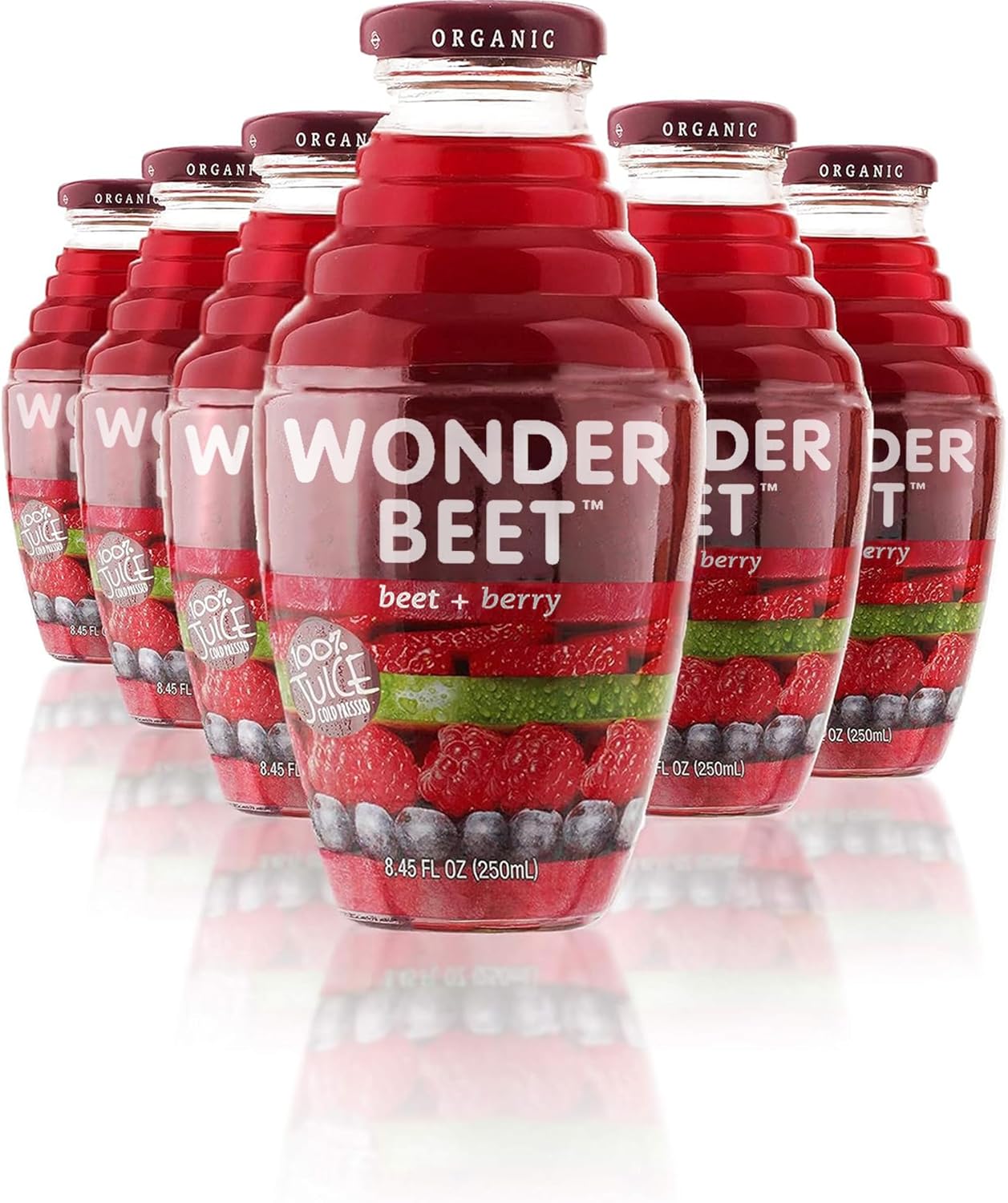 Beetology Organic Beet & Berry Juice, 8.45oz (6 Pack) | 100% Cold Pressed | Heart Healthy | Nutrient Packed Vegetable Juice | Vibrant Flavor