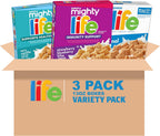 Quaker Mighty Life Multigrain Breakfast Cereal, 3 Flavor Variety Pack (3 Pack)