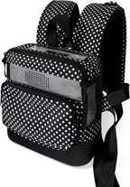 O2TOTES WEAR YOUR OXYGEN WITH STYLE Backpack fit for Rhythm p2 poc, lightweight backpack, comfortable, mesh (Nylon, black white polka)