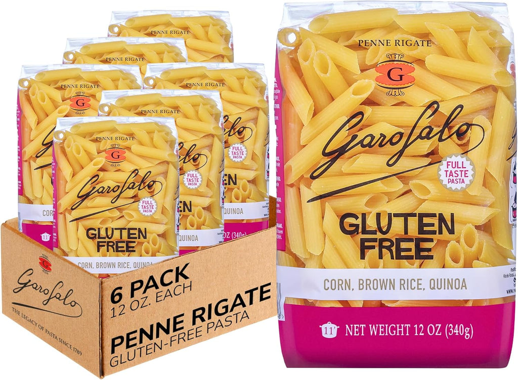 Garofalo - Premium Gluten-Free Penne Pasta, Italian Made, Corn, Rice, Potato & Quinoa Blend, Bronze-Drawn, Al Dente (6 pack)