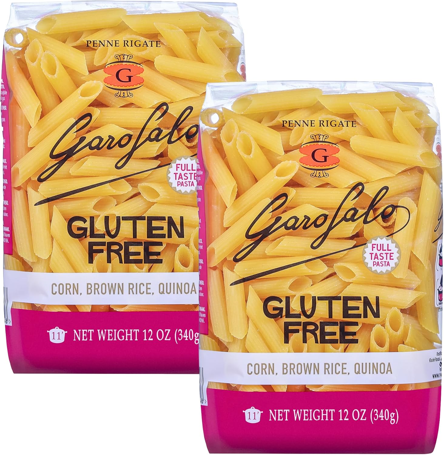 Garofalo - Premium Gluten-Free Penne Pasta, Italian Made, Corn, Rice, Potato & Quinoa Blend, Bronze-Drawn, Al Dente (2 pack)