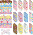 Panelee 120 Pcs Kids Bandages 2.83'' x 0.75'' Cute Style Flexible Waterproof Bandages Bulk Breathable Strip for First Aid & Wound Care Protection(Cute Style)