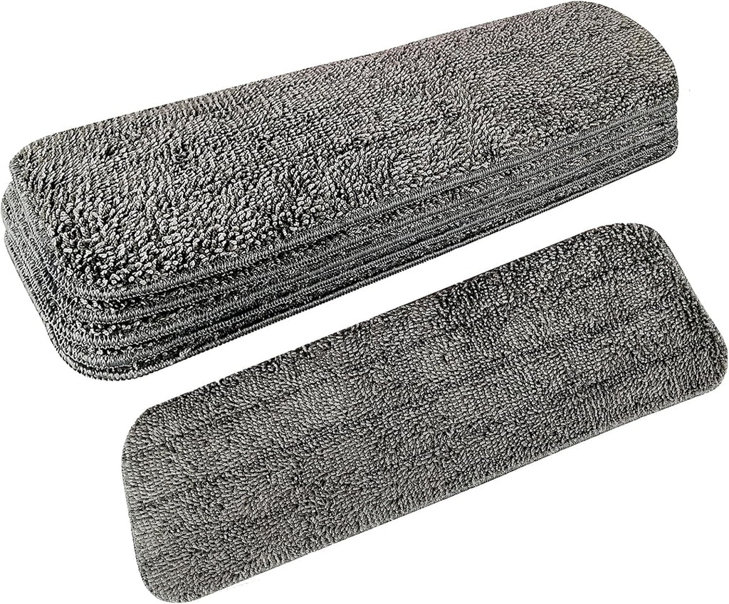 6 Pack Microfiber Spray Mop Replacement Heads for Wet Dry Mops, Premium Floor Cleaning Pads, Reusable Replacement Refills Compatible with Bona Floor Care System - Dark Gray