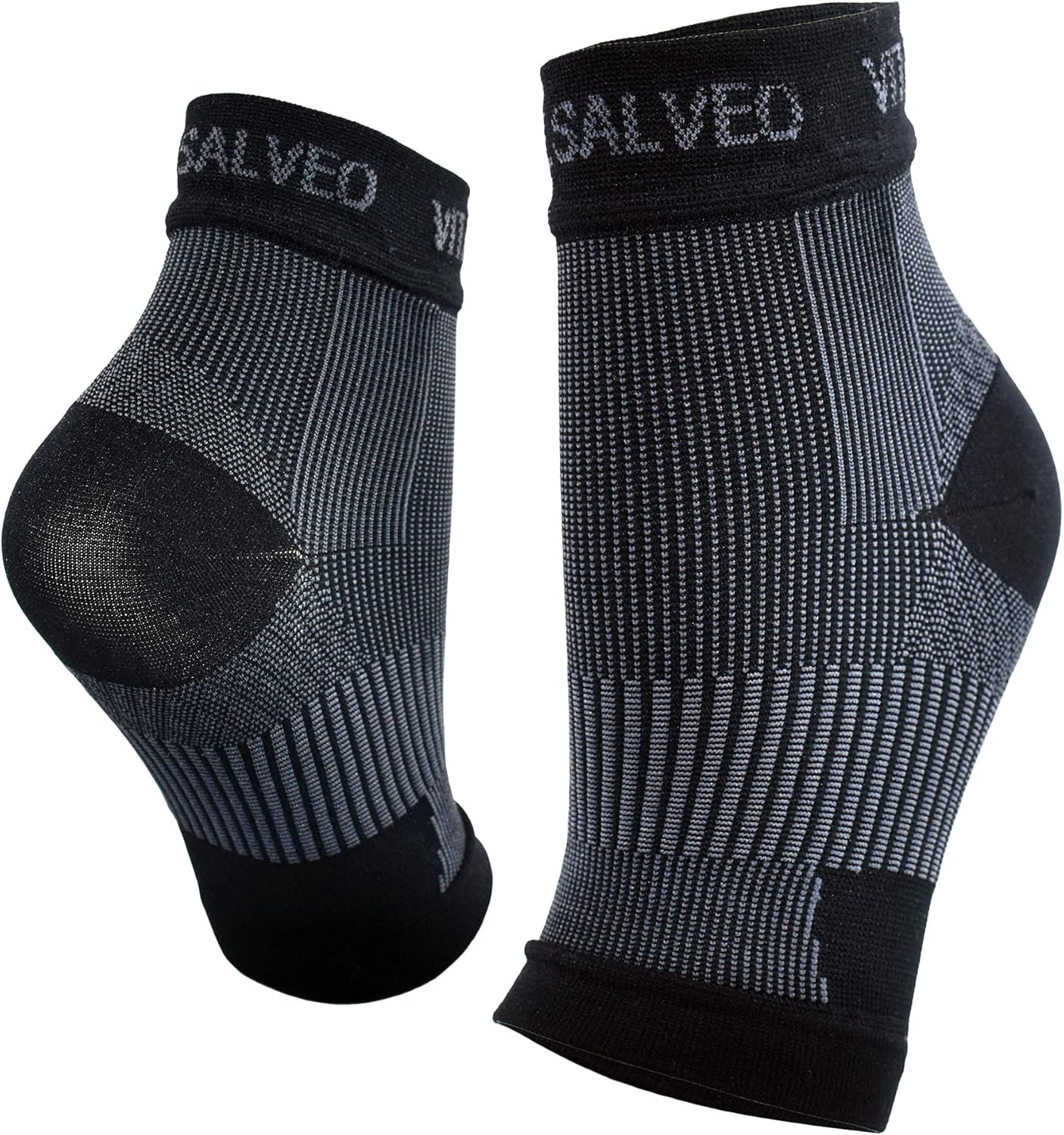 Vital Salveo-Germanium Recovery Plantar Fasciitis Ankle Sleeve Best Foot Compression Sleeves for Injury Recovery, Joint Pain, Improves Circulation, Reduce Foot Swelling, Arch Pain Relief-XL(Pair)