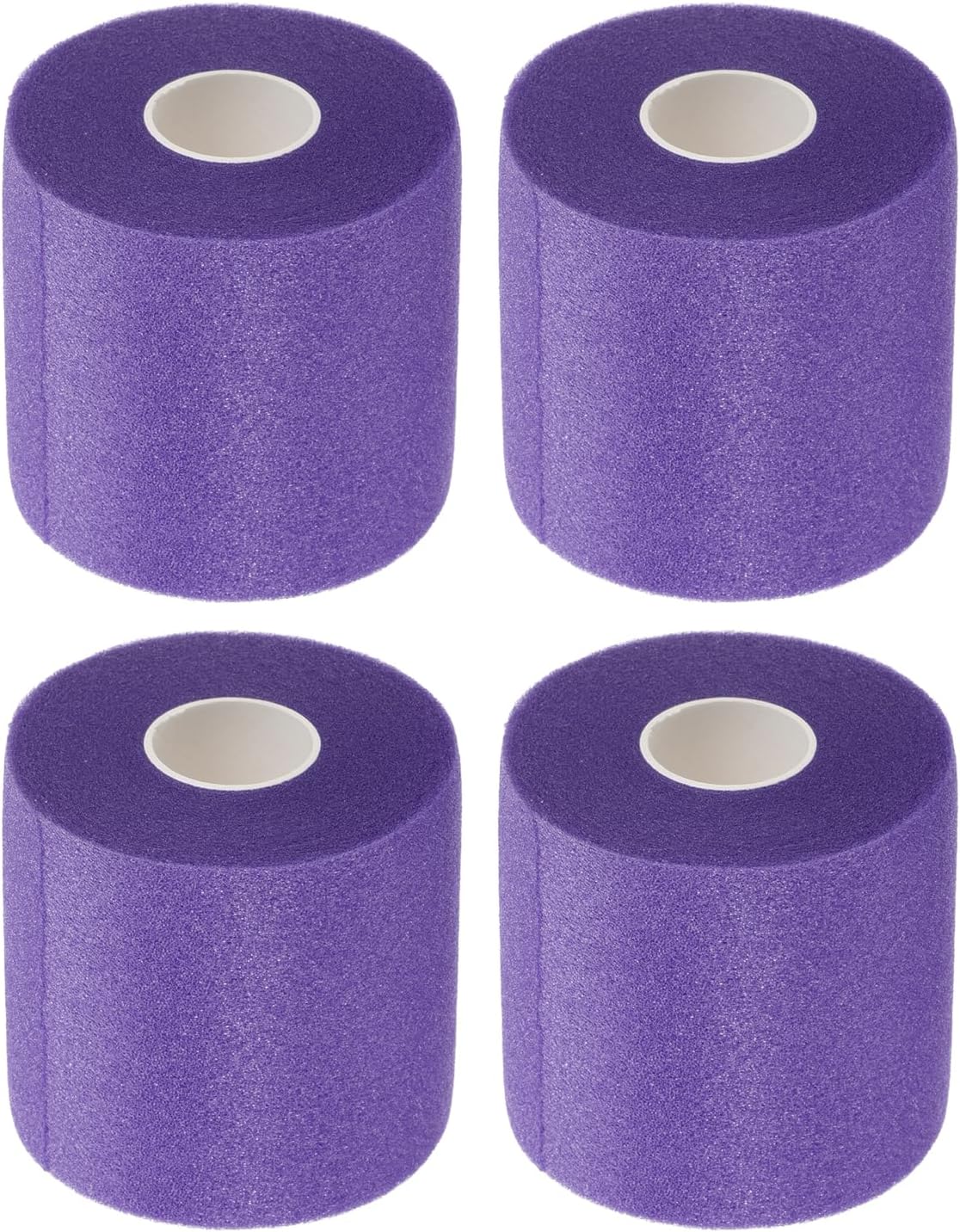 PATIKIL Foam Pre Wrap Athletic Tape 2.75 Inch x 30 Yards, 4 Rolls Non-Adhesive Prewrap Headbands for Hair Soccer Sport Wrists Elbows Knees Ankles, Purple