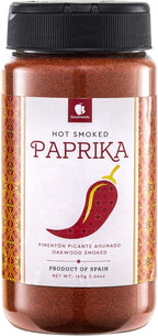 Gourmanity Hot Smoked Paprika Powder, Premium Spanish Paprika Seasoning, Oak Wood Smoked for Adding Depth, Flavor and Color to Your Dishes, Kosher, Gluten Free, Hot Pimenton 5.64 oz