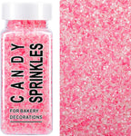 Valentines Pink and White Sanding Sugar Sprinkles Mix, 4.6 oz Edible Sparkling Sugar Crystals for Baking Topping, Cupcake, Cookie, Ice Cream & Cake Decorating, Wedding Shower Princess Party Supplies