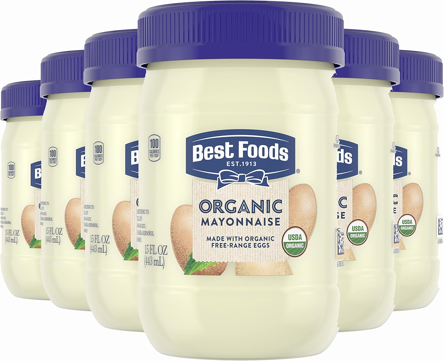 Best Foods Organic Mayonnaise Original 15 oz, Pack of 6