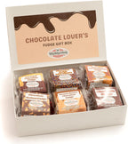 Valley Fudge, Chocolate Lover’s Gift Box, Fresh Artisan Fudge, Real Butter, Bulk Gourmet Candy, Individually Wrapped, Birthday, Thank You, Housewarming Gift, 4 oz, 6 Pieces, One and a Half Pounds