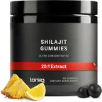 Shilajit Gummies – 20:1 Concentrate – 50% Fulvic Acid, Himalayan Sourced – Ashwagandha + Turmeric – Sugar-Free – Lab Tested