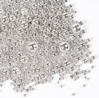 Pearls for Cake Decorating, Silver Pearl Sprinkles, Silver Metallic Sprinkles for Cake Decoration, Perfect for Cupcakes, Macaron, Cookies, Waffles, and Ice Cream Topping.120g(4.23oz)