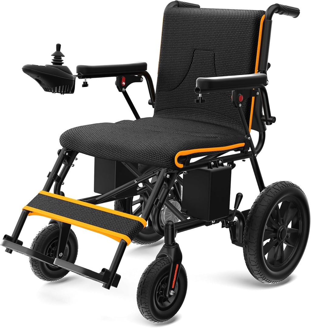 Electric Wheelchairs for Adults, Foldable Power Wheelchair, 15 Miles Longer Range, 500W Dual Motors, All Terrain Portable Motorized Wheelchair for Seniors Support 350 lbs