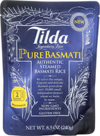 Tilda Legendary Rice Steamed Basmati, Pure, 8.5 Ounce (Pack of 6)