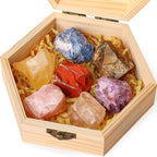7Pcs Crystals and Healing Stones, Real Healing Crystals, Raw Crystals, Rose Quartz, Amethyst, Citrine, Quartz