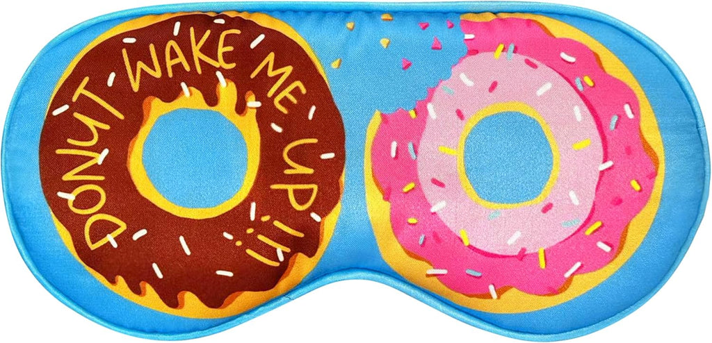 ANTI BASIC Funny Silk Sleep Masks with Adjustable Strap, Comfortable and Soft Eye Masks Gift for Women (Donut) …