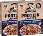 Quaker Protein Granola, Oats Chocolate, & Almonds, 18oz Boxes (2 Pack)