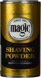 SoftSheen-Carson Magic Razorless Shaving for Men, Magic Shaving Powder with Fragrance, Coarse Textured Beards, Formulated for Black Men, Depilatory, Helps Stop Razor Bumps, Since 1901, 4.5 oz