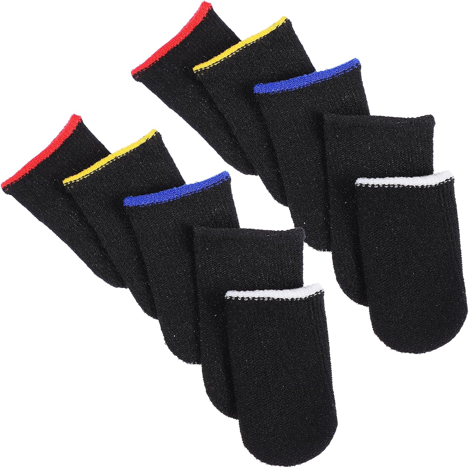 Healifty 10pcs Breathable Nylon Finger Sleeves for Gaming Comfortable Touchscreen Cover for Phones Tablets Reduce Friction Improve Game Performance