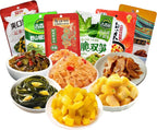 Zhacai Pickled（575g/20.3oz,6Packs/Bag) Si Chuan Zha Cai For Sushi Chinese Pickles Variety Set Asparagus Lettuce & Bamboo Shoots Kelp Shreds Ginger Slices Cucumber Kimchi Preserved Mustard Stem