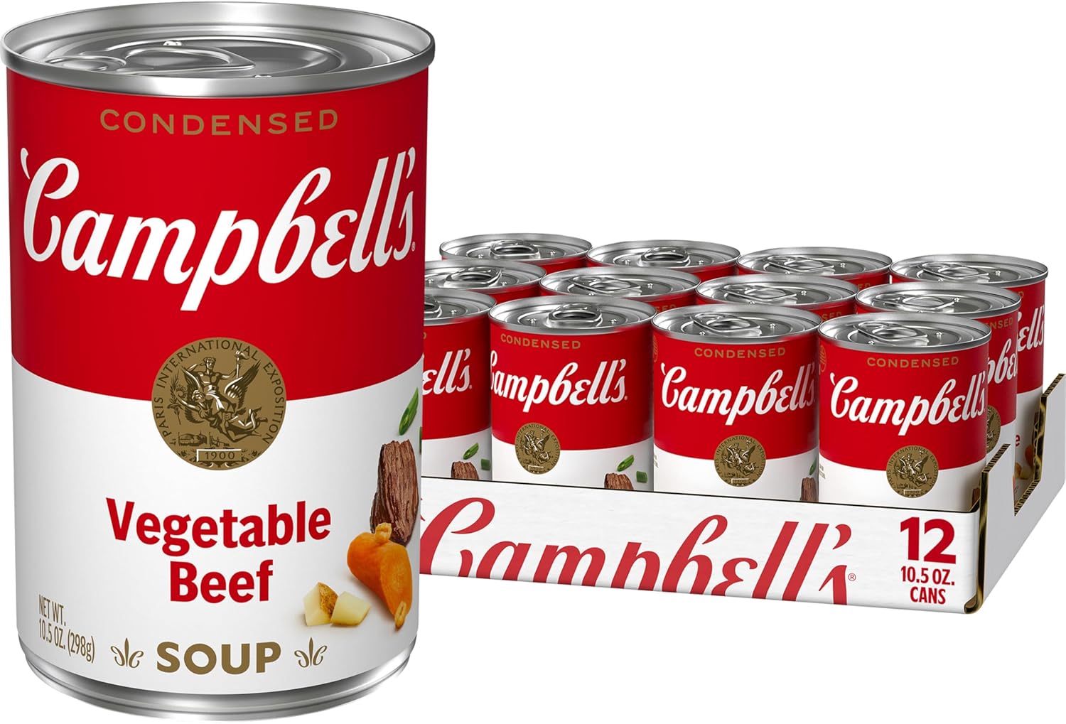 Campbell's Condensed Vegetable Beef Soup, 10.5 Ounce (Pack of 12) (Packaging May Vary)