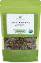 Biokoma Organic Cistus Rock Rose Loose Leaf 3.55oz Cistus Incanus Dried Leaves USDA Organic Herbal Tea Immune Respiratory Support Resealable Pouch Caffeine-Free Pure No Preservatives Non GMO Kosher