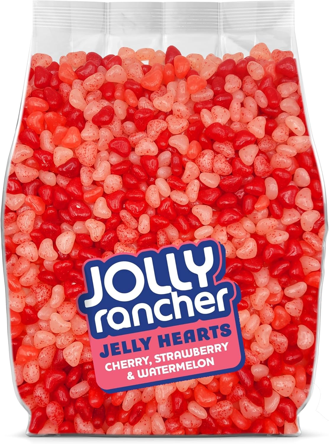 Jolly Ranchers Jelly Hearts Mothers Day Candy Bulk 2lb - Bulk Candy Heart Shaped Jelly Beans, Red & Pink JollyRancher Hearts for Gifts & Party Favors - 2 Pounds