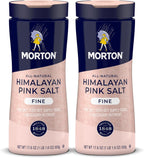 Morton All-Natural Himalayan Pink Salt, Fine, (17.6 oz), 2-Pack, Perfect for Baking, Blending & Cooking
