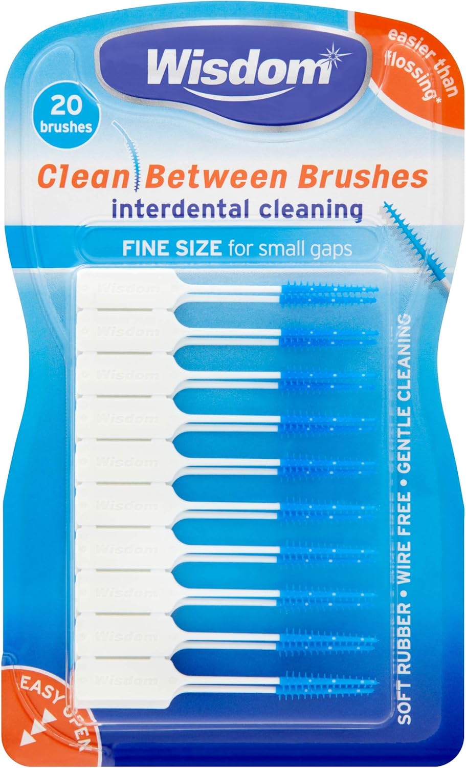 Wisdom Clean Between Inter Dentals, Pack of 20