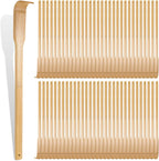 Yinkin 50 Pack Bamboo Back Scratchers Bulk, Traditional Manual Wooden Scratcher for Itching Relief and Body Massage, Long Handle for Elderly, Men, Women, Family, Nursing, Christmas Gifts