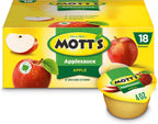 Mott's Applesauce, 4 Oz Cups, 18 Count, No Artificial Flavors, Good Source Of Vitamin C, Nutritious Option For The Whole Family
