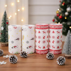 Hemoton Christmas Kitchen Paper Towels: 4 Rolls of Disposable Cleaning Towels Xmas Kitchen Tissue Highly Absorbent Hand Fried Food Paper for Resturant