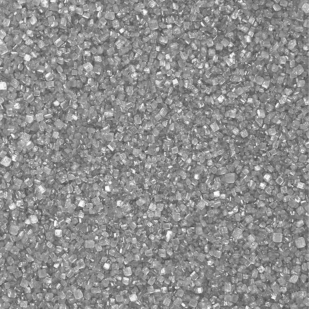Silver Sprinkles for Cake Decorating, Silver Sanding Crystal Sugar for Baking 130g/4.59oz, Cupcake, Cookie and Donuts Toppings, Wedding, Birthday Party Supplies