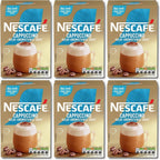 NESCAFÉ Cappuccino Decaffeinated Unsweetened Instant Coffee Sachets x7 (Pack of 6, Total 42 Decaf Sachets)
