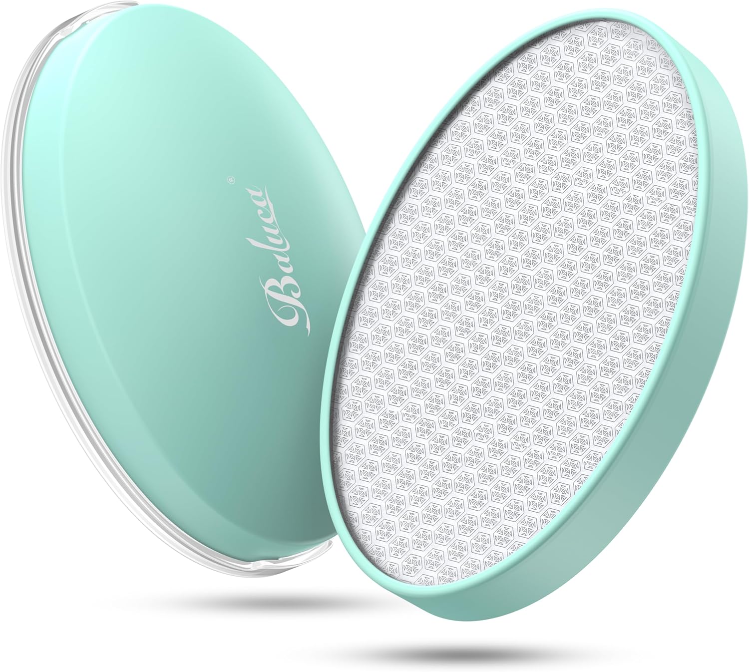 BALUCA Crystal Hair Eraser for Women and Men, Painless Glass Crystal Hair Removal Tool for Legs, Arms, Back, Reusable Exfoliating Hair Remover with Gentle Skin Smoothing, Green