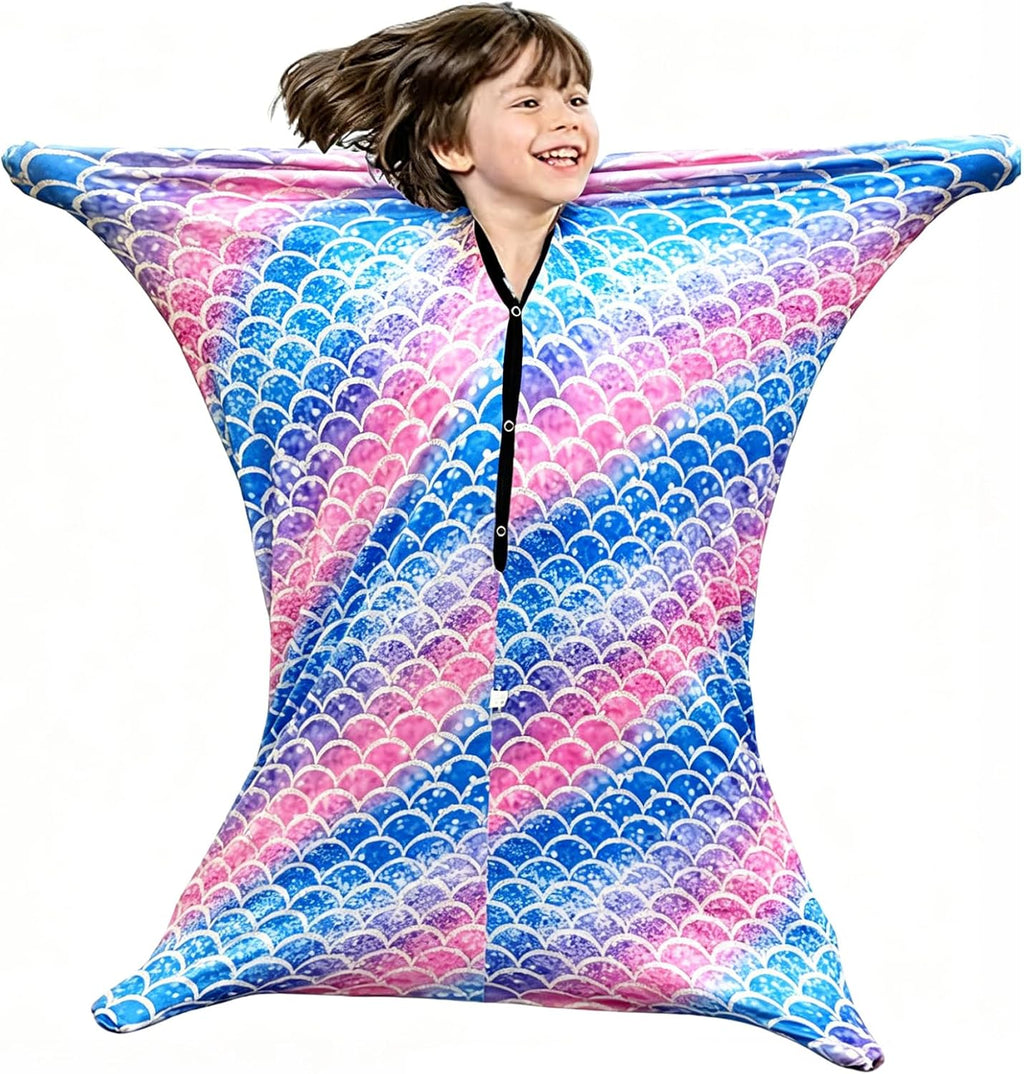 ThreeH Body Sock for Children Stretchable Sensory Sox 9-12 Years Breathable Cozy Sensory Sack for Boys, Girls, Large 56" x 28"