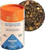 VOLCAN DEL MAR Mesquite Smoked Sea Salt Blend – Unrefined Gourmet Sea Salt Flakes from Mexico – 100% Natural Seasoning for Cooking & Finishing – Paradise (Mild) – 3.5 oz