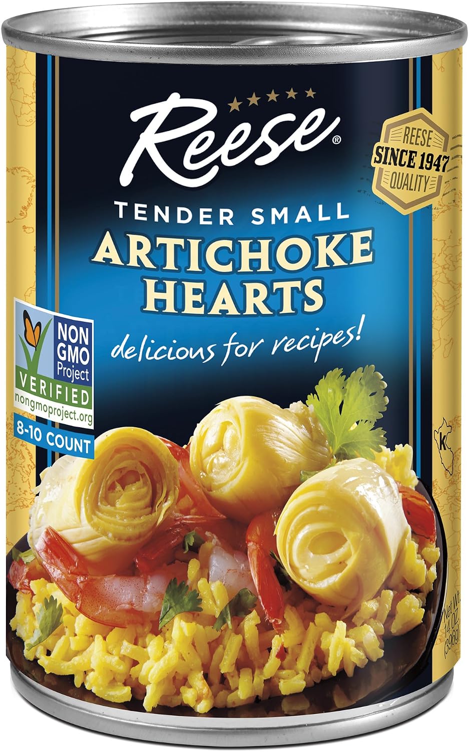 Reese Artichoke Hearts, Small Size, 14-Ounce Cans (Pack of 12)