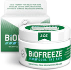 Biofreeze Pain Relief Cream for Knee, Neck, Hip, Joint, Shoulder, & Simple Backache, Arthritis Pain Reliever, Sore Muscle Relief, Cooling Menthol Pain Cream, 3 Oz