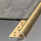 Z-Type Aluminum Transition Strip for Wood to Carpet/Tiles - 90cm Durable Floor Edging Trim(Gold)