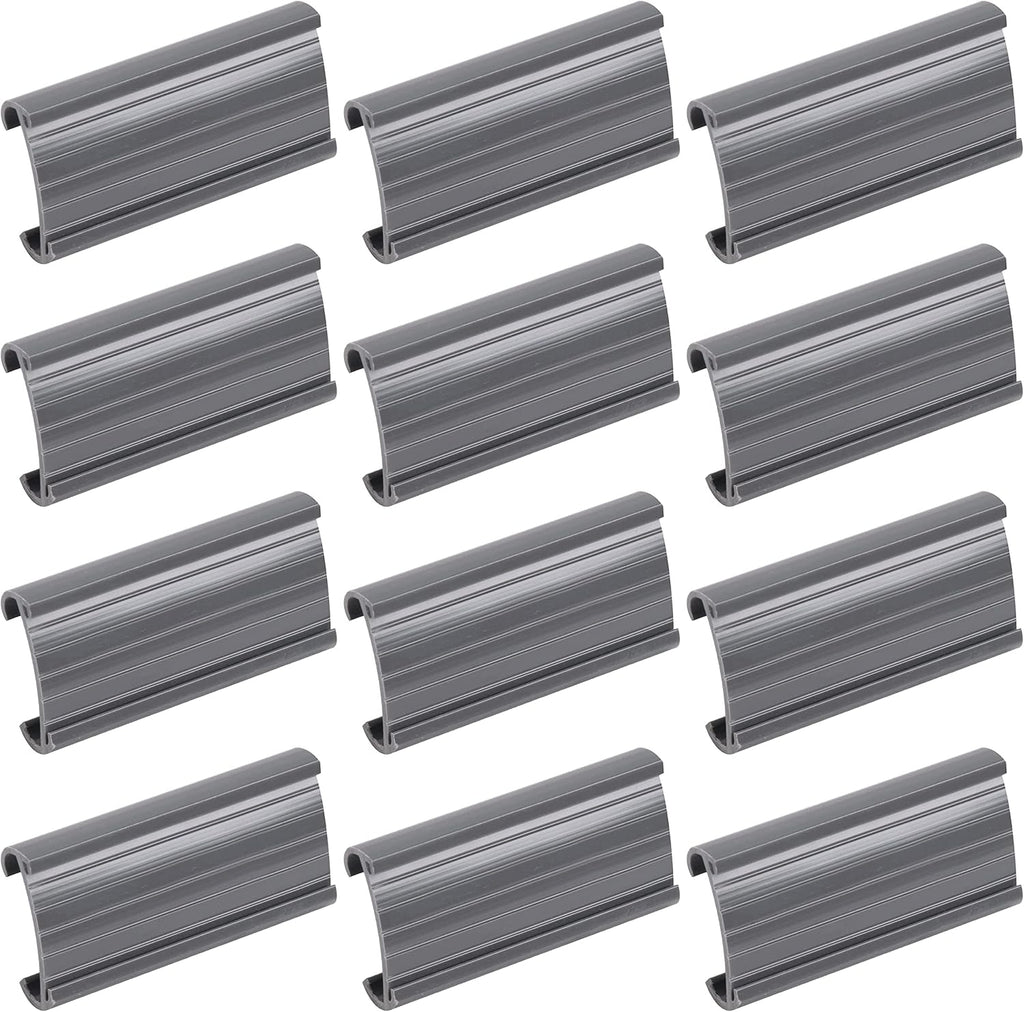 Metro 9990P Wire Shelf Label Holder for Super Erecta Shelving, Gray, 3" x 1.25" (12 Pack)