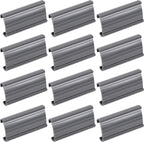 Metro 9990P Wire Shelf Label Holder for Super Erecta Shelving, Gray, 3" x 1.25" (12 Pack)