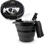 SIMPLEMADE Collapsible Bucket Cleaning Set - Includes 2 Foldable Buckets, Spray Bottle, Rag, Scrubbing Brush and Sponge - Holds Up to 10 liters, Easy Storage, All-Purpose Cleaning Solution