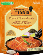 Kitchens of India Punjabi Tikka Masala, Creamy Tomato Cooking Sauce, Easy to Use Sauce for Authentic Indian Food, Gluten-Free, 7.02 Ounces (Pack of 6) (New Price Alert)
