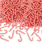 80pcs Mini Christmas Candy Cane for Crafts Fake Candy Canes Ornaments Decorations Xmas Table Scatters Red and White Candy Vase Filler for Decorations Party