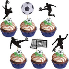 24 Pack Soccer Cupcake Toppers Glitter Soccer Ball Cupcake Picks Sport Football Theme Birthday Party Baby Shower Cupcake Decorations Kids Boys Men Birthday Party Favors Supplies