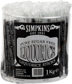 Simpkins Pure Sugar Free Hard Thin Liquorice Sticks Pack of 20 Sticks