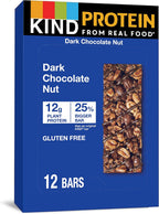 KIND Protein Bars, Double Dark Chocolate Nut, Gluten Free, 12g Protein,1.76oz, 12 count